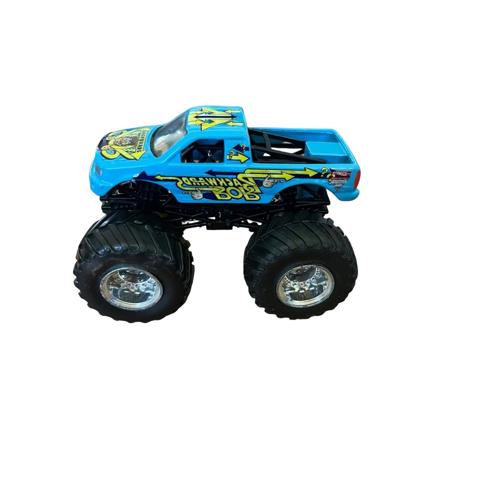 Hot Wheels Monster Jam Backwards‎ Bob Kids 1:64 Blue Diecast Monster Truck Rare